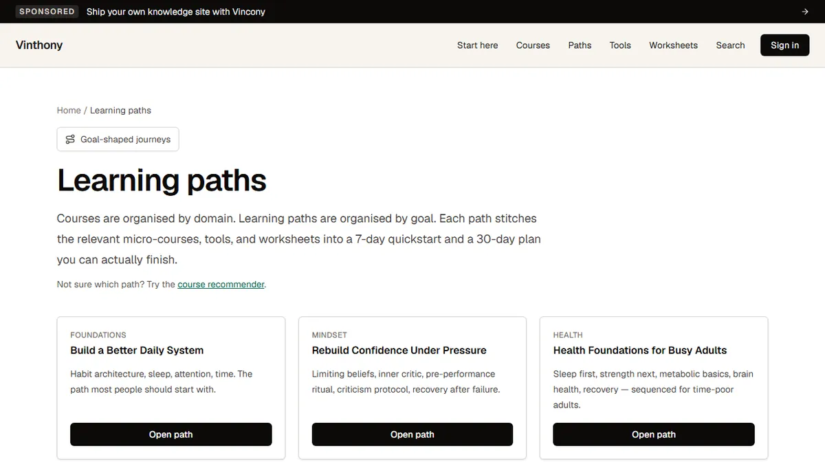 Vinthony Academy — The 12-Minute Ritual That Gets Your Brain Out of the Way Before You Perform