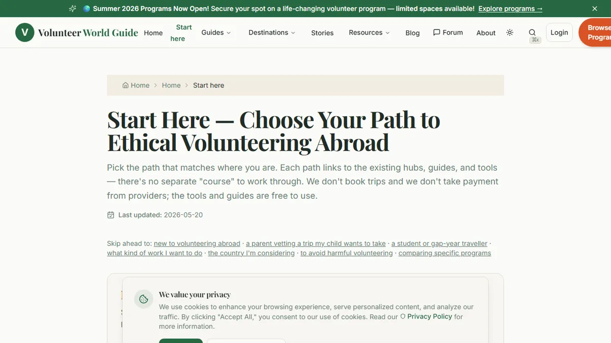Volunteer World Guide — Should You Volunteer Abroad? A Brutally Honest Decision Framework for First-Timers