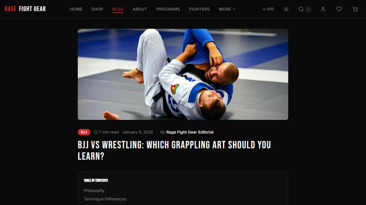 Rage Fight Gear — BJJ vs Wrestling for MMA: Which Grappling Base Actually Wins Fights?