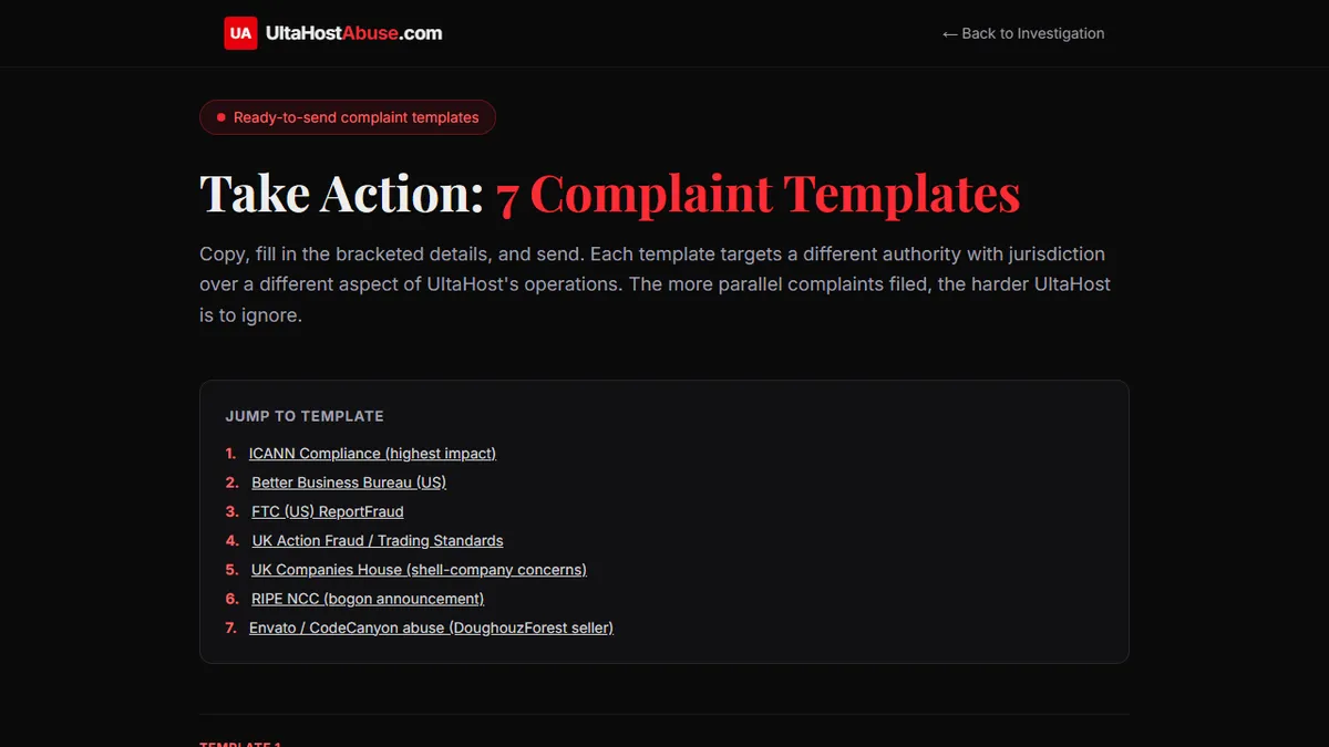 UltaHostAbuse.com — How to Report a Phishing Site (and Actually Get It Taken Down)