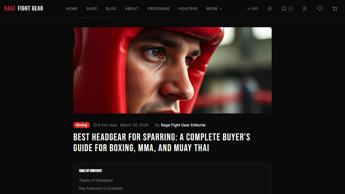 Rage Fight Gear — The Headgear Concussion Myth: What Sparring Gear Actually Protects You From