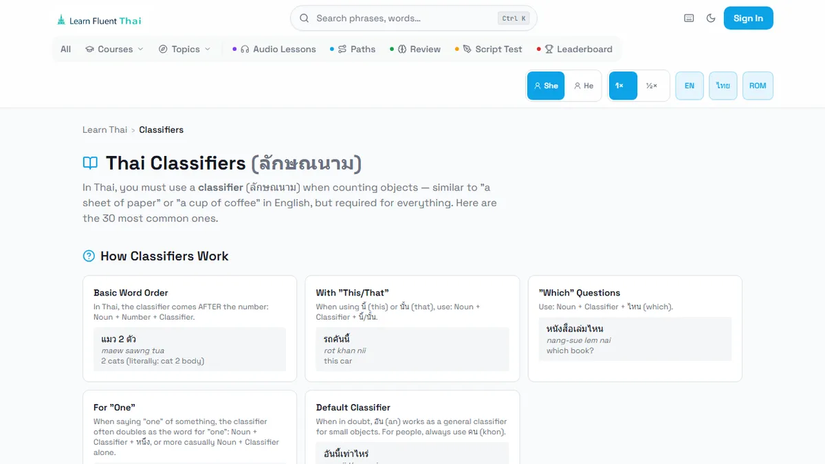 Learn Fluent Thai — Thai Classifiers Explained: Why Thai Has Measure Words and How to Use Them