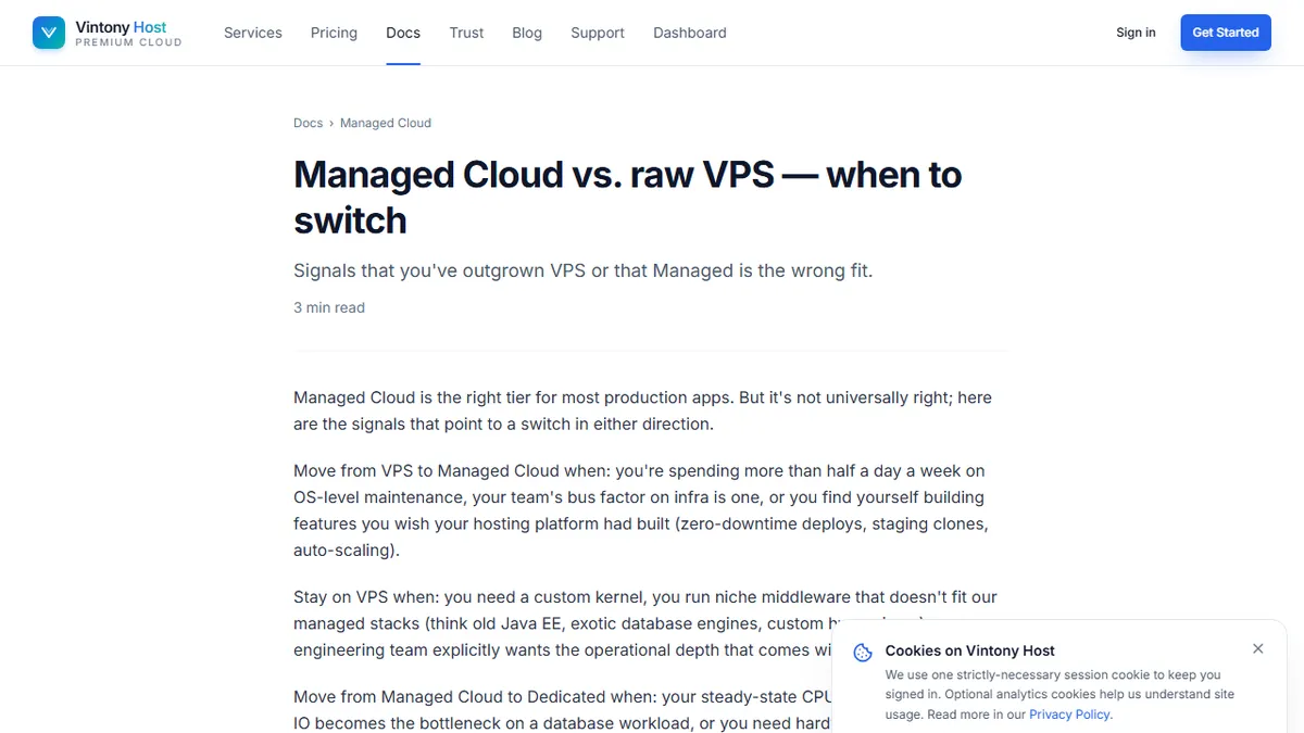 Vintony Host — Managed Cloud vs VPS: When Does Handing Off Ops Actually Make Financial Sense?
