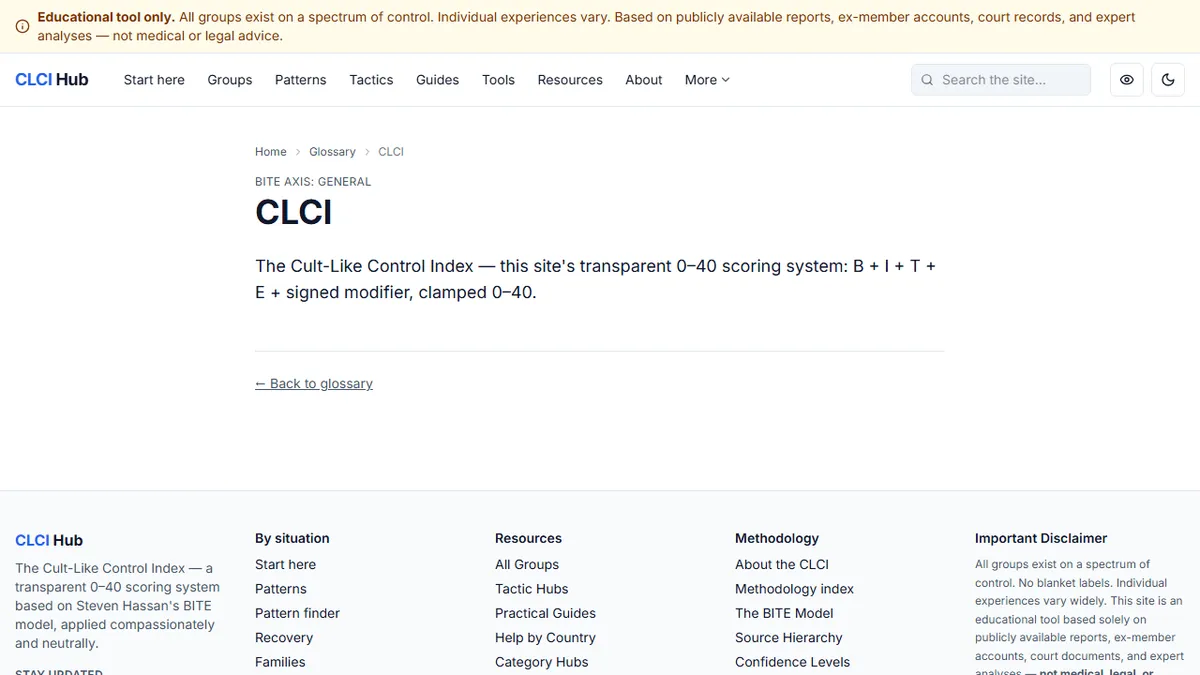 clcihub — How to Read a CLCI Score: A Beginner's Guide to the 0–40 Scale