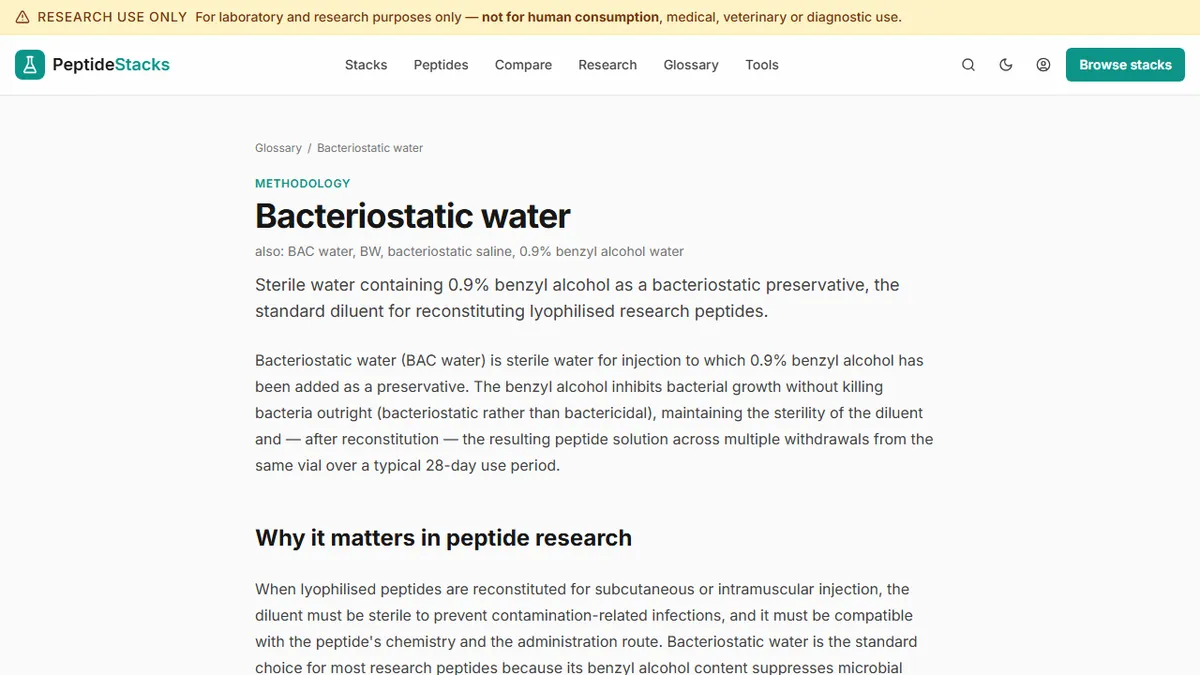 PeptideStacks — How to Reconstitute Research Peptides Correctly: A Step-by-Step Protocol